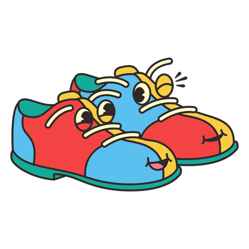 Desenho retrô de sapatos de boliche Desenho PNG