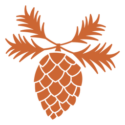 Ícone de pinha de natureza de inverno Desenho PNG