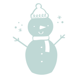 Winter nature snowman icon PNG Design