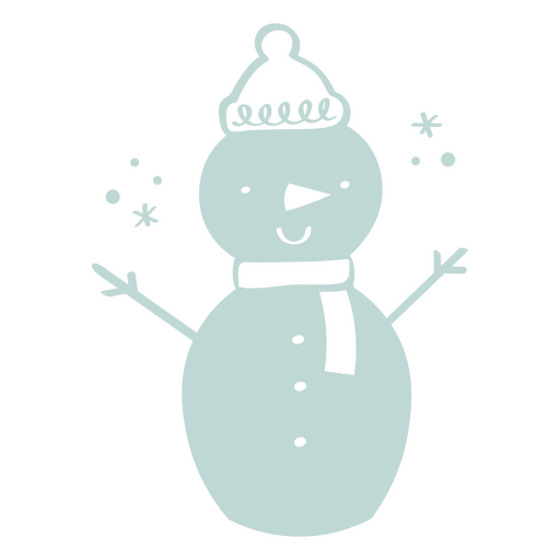 Ícone de boneco de neve da natureza do inverno Desenho PNG