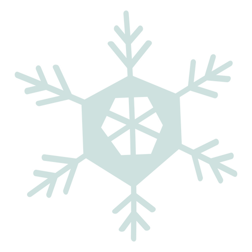 Ícone de floco de neve da natureza do inverno Desenho PNG