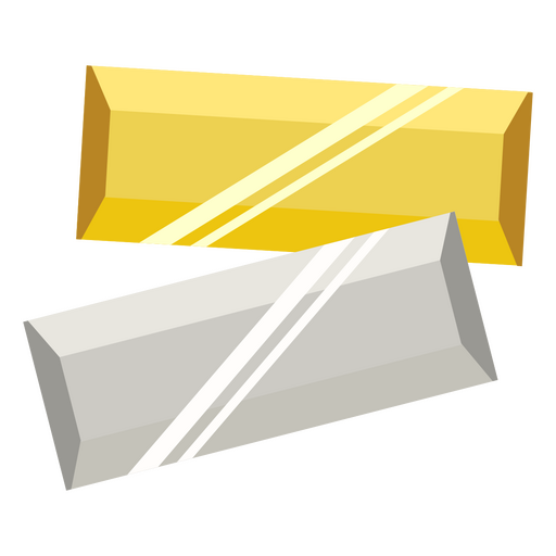 Icono de barras de oro y plata de dinero Diseño PNG