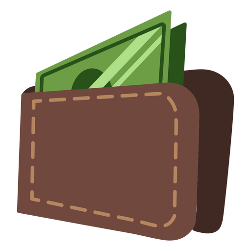 Icono de billete de billetera de dinero