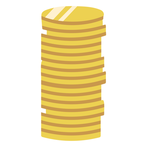 Icono de pila de monedas de dinero Diseño PNG