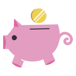 Icono de moneda de alcancía de dinero