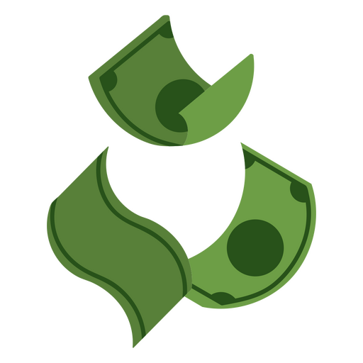 Money falling bills icon PNG Design