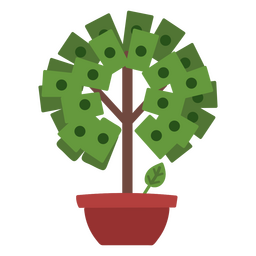 Tree of Money PNG Design