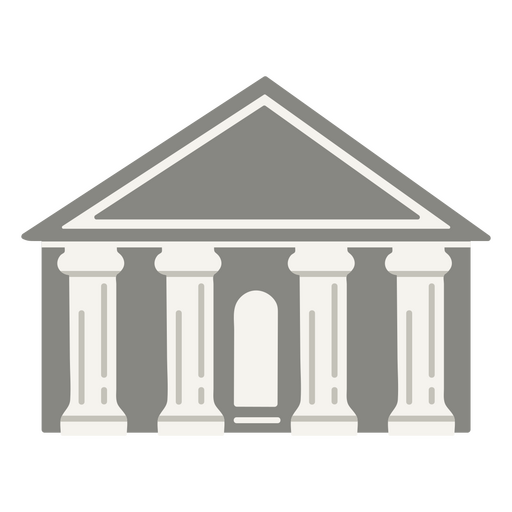 Simple Bank Building PNG Design