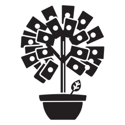 Icono simple del árbol del dinero