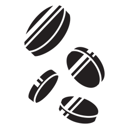 Money falling coins simple icon PNG Design