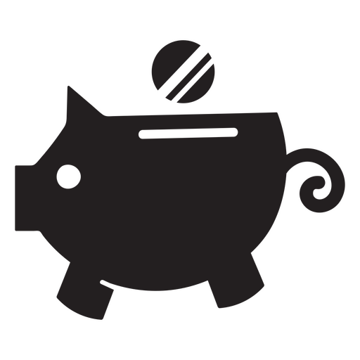 Money piggy bank simple icon PNG Design