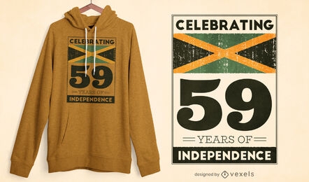 T-Shirt-Design für die Unabhängigkeit von Jamaika
