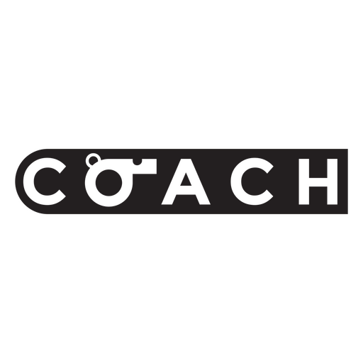 Sports Coach Bold Word PNG Design