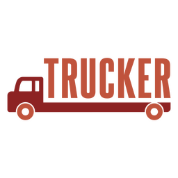 Bold Trucker Word PNG Design