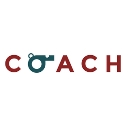 Bold Sports Coach Word Transparent PNG