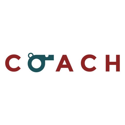 Bold Sports Coach Word PNG Design