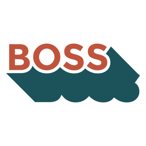 Mutiges Boss-Wort PNG-Design