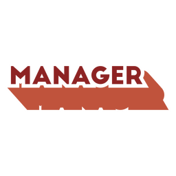 Bold Manager Word PNG Design Transparent PNG