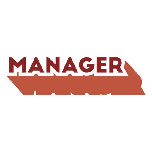 Mutiges Manager-Wort PNG-Design