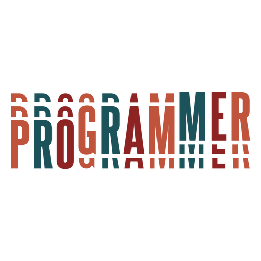 Bold Programmer Word PNG Design
