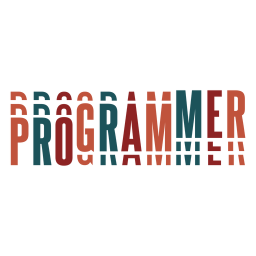 Mutiges Programmierer-Wort PNG-Design