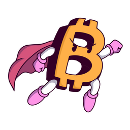 Carácter de dinero de superpotencia de bitcoin Diseño PNG