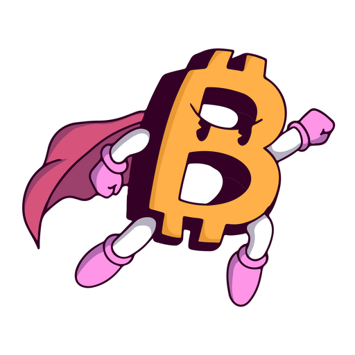 Carácter de dinero de superpotencia de bitcoin Diseño PNG