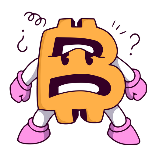 Bitcoin business worried character PNG Design