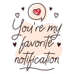 Insignia de cotización de notificación del día de san valentín Diseño PNG