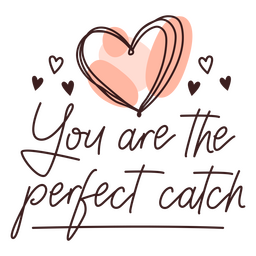 Insignia de cita de captura perfecta del día de san valentín Diseño PNG