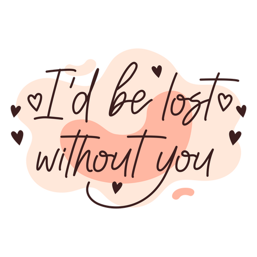Valentine's day lost quote badge PNG Design