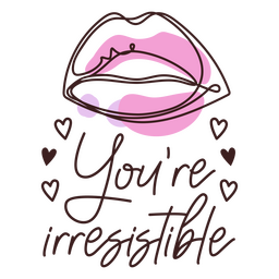 Distintivo irresistível do dia dos namorados Desenho PNG