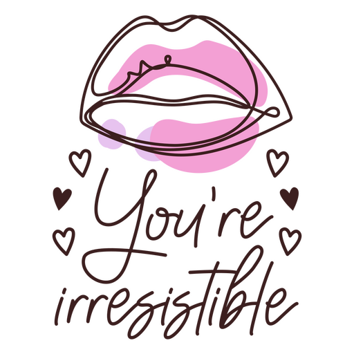 Valentine's day irresistible badge PNG Design
