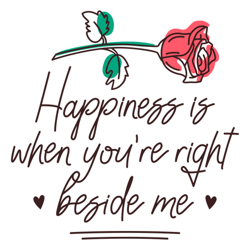 Valentine's day hapiness badge PNG Design