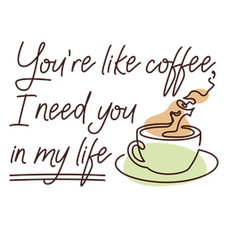 Valentine's day coffee badge PNG Design Transparent PNG