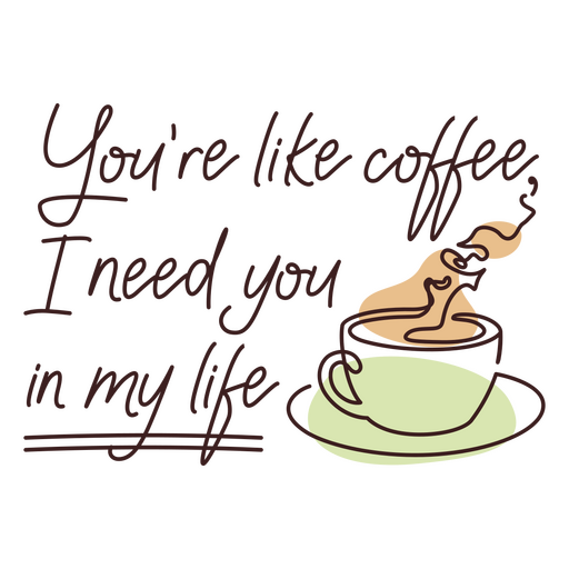Valentine's day coffee badge PNG Design