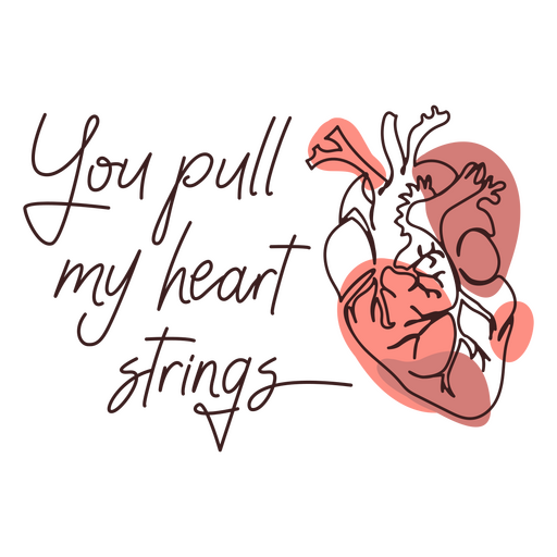 Valentine's day heart badge PNG Design