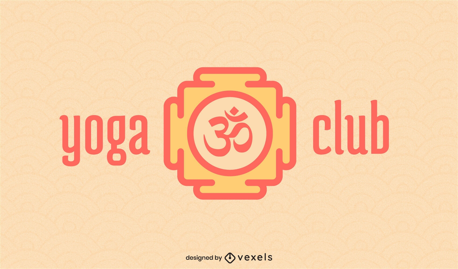 Yoga logo geometric stroke 