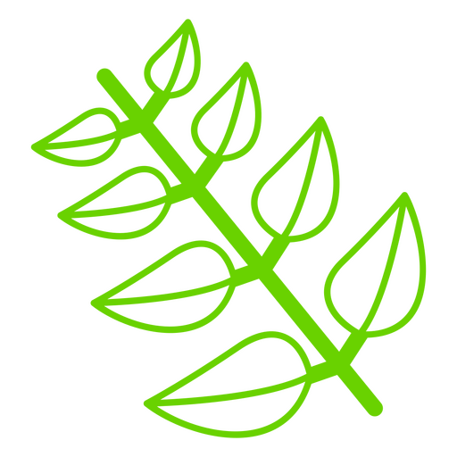 Icono de hojas de rama de planta bot?nica Diseño PNG