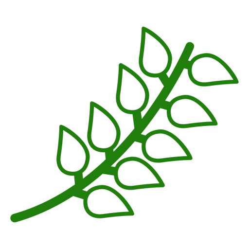 Icono de rama de planta de hojas bot?nicas