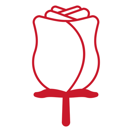 Icono de rosa de naturaleza botánica Diseño PNG