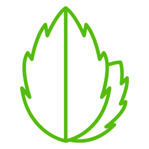Icono de hojas de naturaleza botánica Diseño PNG