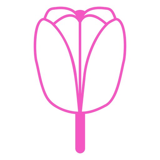 Botanic nature tulip icon PNG Design