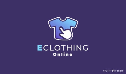 Clothing online store t-shirt gradient logo