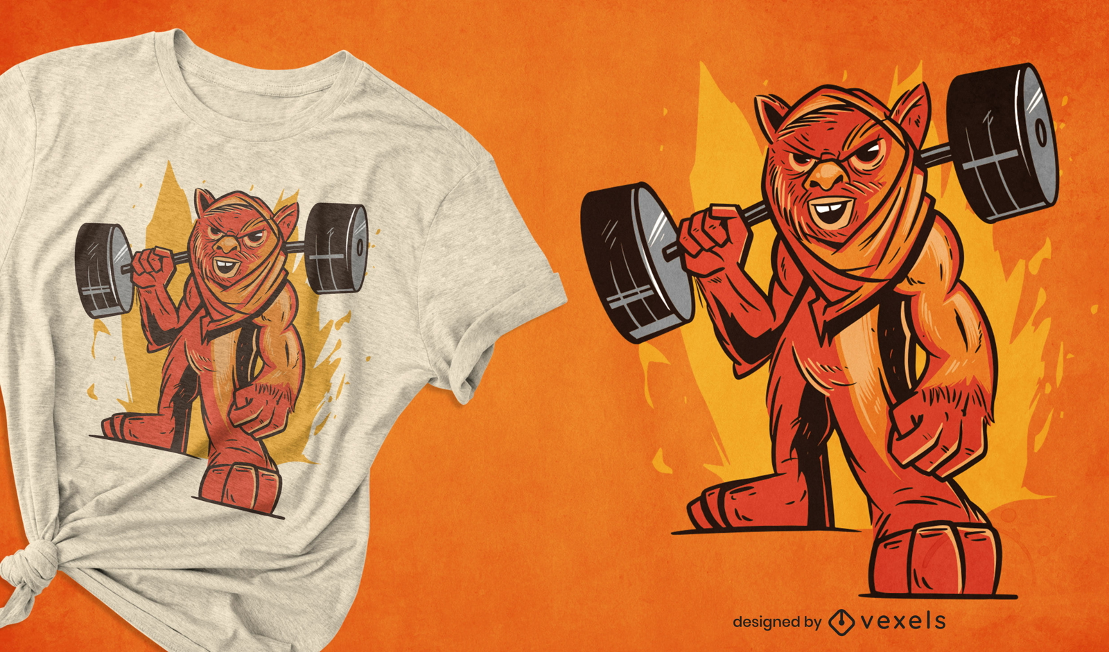Fitness weightlifting t-shirt design