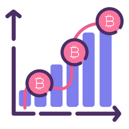 ícone de negócios de ações bitcoin