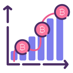 Icono de negocio de acciones de bitcoin Diseño PNG