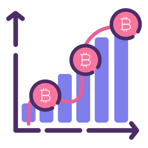 ícone de negócios de ações bitcoin