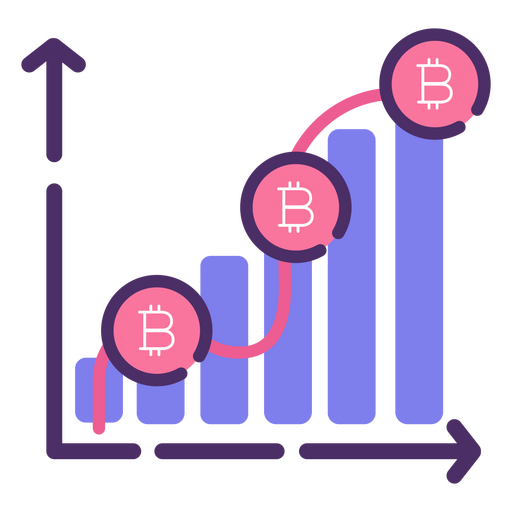 ícone de negócios de ações bitcoin Desenho PNG