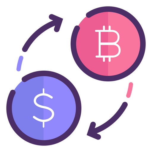 Icono de negocio de comercio de Bitcoin Diseño PNG